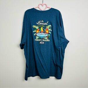 Tommy Bahama Blue The Local Watering Hole Graphic Crew Neck Tshirt Size 2XL